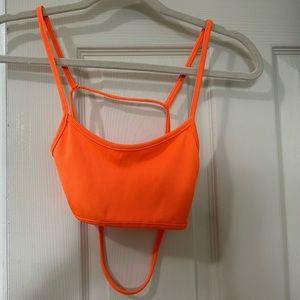 Neon orange crop top